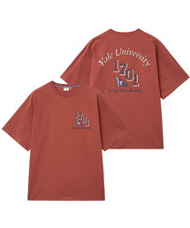 1701 フラッググラフィックTシャツ_コーラル