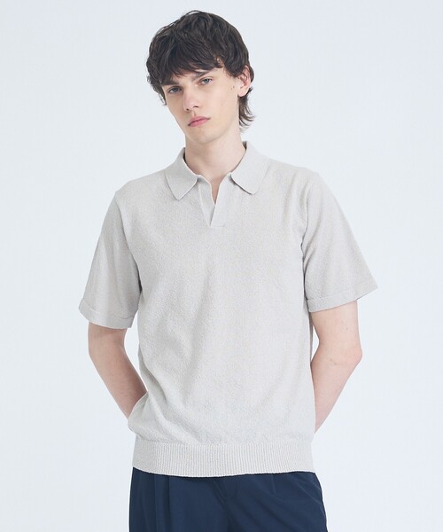 ABAHOUSE GRAY(アバハウスグレイ)の「ブークレー スキッパーポロシャツ(ポロシャツ・メンズ・ブルー/ブラック/モスグリーン/ライトグレー・50/48/46)」の1枚目の写真