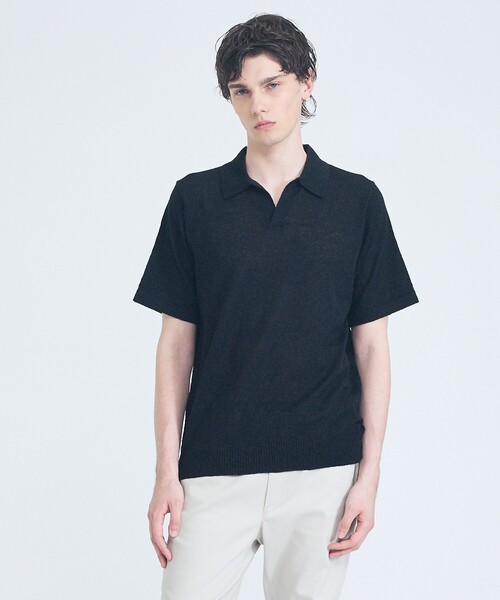 ABAHOUSE GRAY(アバハウスグレイ)の「ブークレー スキッパーポロシャツ(ポロシャツ・メンズ・ブルー/ブラック/モスグリーン/ライトグレー・50/48/46)」の2枚目の写真