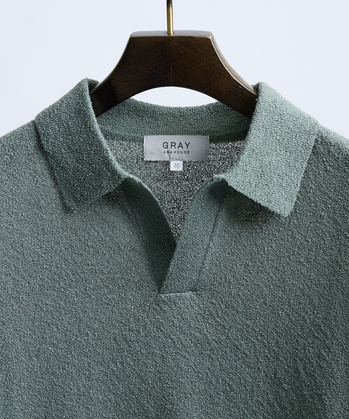 ABAHOUSE GRAY(アバハウスグレイ)の「ブークレー スキッパーポロシャツ(ポロシャツ・メンズ・ブルー/ブラック/モスグリーン/ライトグレー・50/48/46)」の12枚目の写真