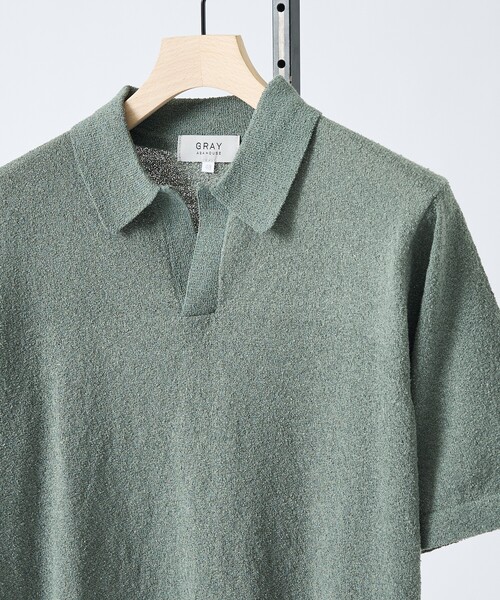 ABAHOUSE GRAY(アバハウスグレイ)の「ブークレー スキッパーポロシャツ(ポロシャツ・メンズ・ブルー/ブラック/モスグリーン/ライトグレー・50/48/46)」の19枚目の写真