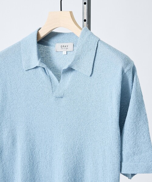 ABAHOUSE GRAY(アバハウスグレイ)の「ブークレー スキッパーポロシャツ(ポロシャツ・メンズ・ブルー/ブラック/モスグリーン/ライトグレー・50/48/46)」の14枚目の写真