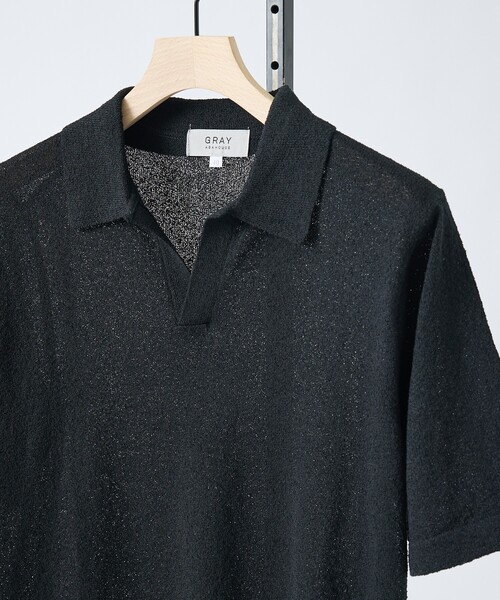ABAHOUSE GRAY(アバハウスグレイ)の「ブークレー スキッパーポロシャツ(ポロシャツ・メンズ・ブルー/ブラック/モスグリーン/ライトグレー・50/48/46)」の9枚目の写真