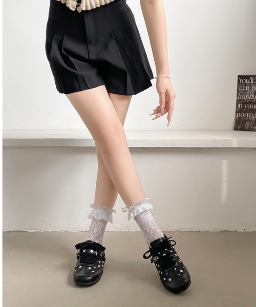 Shoes in Closet（シューズインクローゼット）の「超軽量 ドット柄 フラット スニーカー 481（スニーカー・レディース・ホワイト/ブラック・M/LL/L/S）」の12枚目の写真