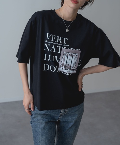 ANNA LUNA(アンナルナ)の「【ANNA LUNA】レース袖 で華やぐ 大人の ロゴTシャツ(Tシャツ/カットソー・レディース・オフホワイト/ブラック・MEDIUM)」の16枚目の写真