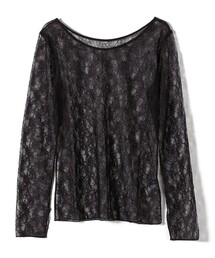 little black:〈手洗い可能〉2WAY レース ロング スリーブ TEE
