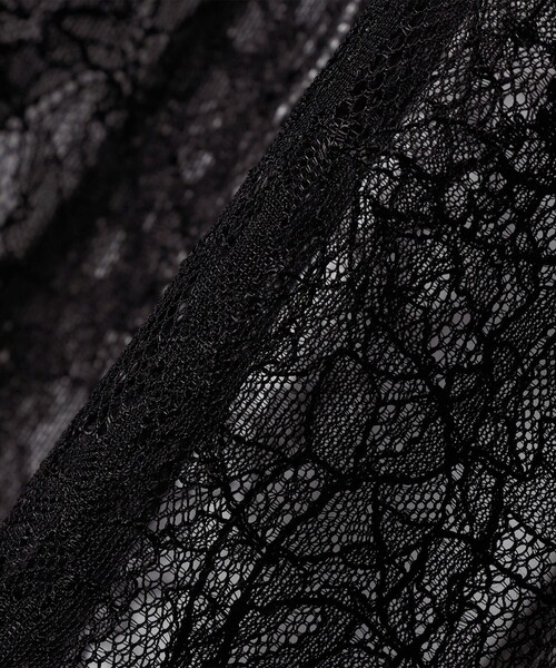 ships little black（シップスリトルブラック）の「little black:〈手洗い可能〉2WAY レース ロング スリーブ TEE（Tシャツ/カットソー・レディース・ブラック/オフホワイト・ONE SIZE）」の19枚目の写真