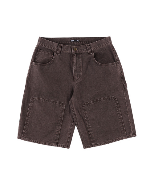 ERTR（イーアールティーアール）の「Carpenter Buckle Bermuda Denim Pants Brown（その他パンツ・レディース・その他・SMALL/MEDIUM/LARGE）」の2枚目の写真