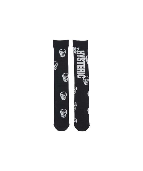 HYSTERIC GLAMOUR（ヒステリックグラマー）の「SKULL シアーハイソックス（ソックス/靴下・レディース・ブルー/ホワイト/ブラック・FREE）」の2枚目の写真