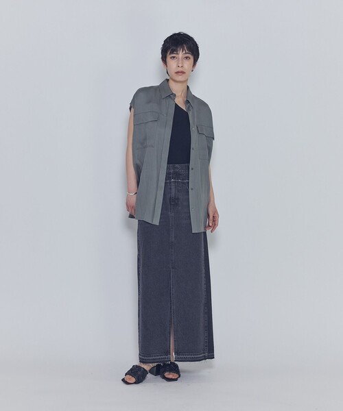 1er Arrondissement(プルミエアロンディスモン)の「ブラックデニムスカート(デニムスカート・レディース・ブラック系その他3・38/36)」の16枚目の写真