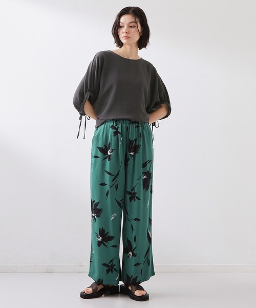 THE SHOP TK (ザ ショップ ティーケー )の「【ひんやり/防しわ/UV/吸水速乾】袖ドロストドルマントップス(シャツ/ブラウス・レディース・ナチュラル/ダークオレンジ/ブルー/ダークブラウン系8/スミクロ・12/13)」の7枚目の写真