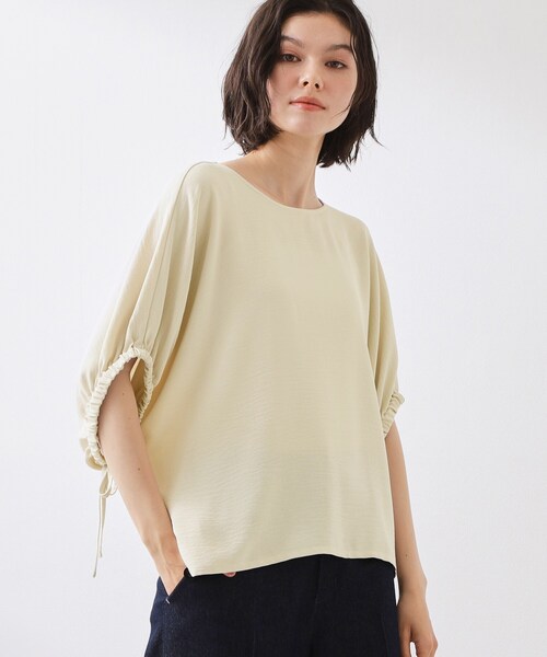 THE SHOP TK (ザ ショップ ティーケー )の「【ひんやり/防しわ/UV/吸水速乾】袖ドロストドルマントップス(シャツ/ブラウス・レディース・ナチュラル/ダークオレンジ/ブルー/ダークブラウン系8/スミクロ・12/13)」の10枚目の写真