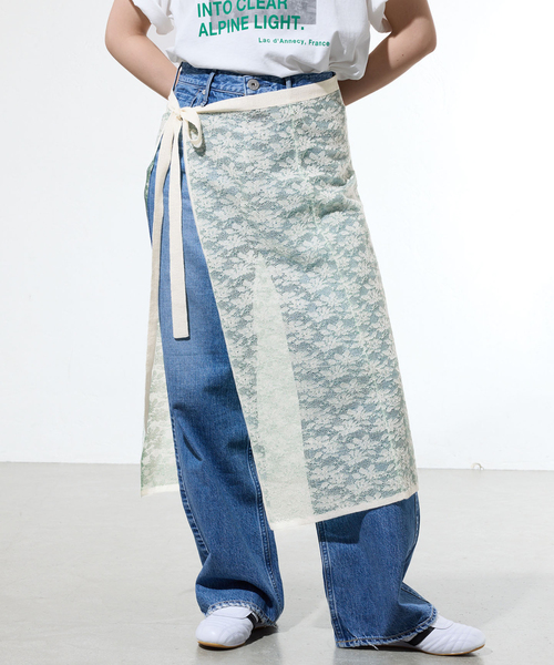 IENA(イエナ)の「《一部店舗限定》フラワージャガード ラップスカート(スカート・レディース・ピンク/グリーン・FREE)」の2枚目の写真