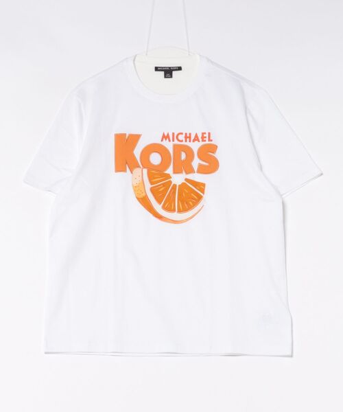 MICHAEL KORS(マイケルコース)の「MK オレンジ Tシャツ(Tシャツ/カットソー・メンズ・ホワイト・XS/M/L/S)」の1枚目の写真