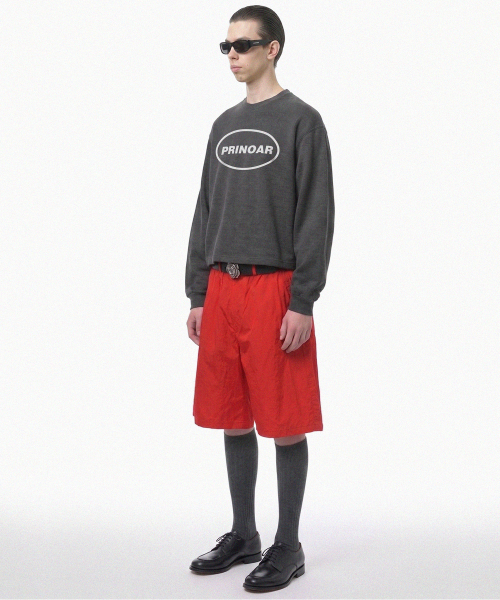 PRINOAR（プリノア）の「サークルロゴセミクロップ長袖Tシャツ - チャコール（Tシャツ/カットソー・レディース・チャコール・SMALL/MEDIUM/LARGE）」の5枚目の写真
