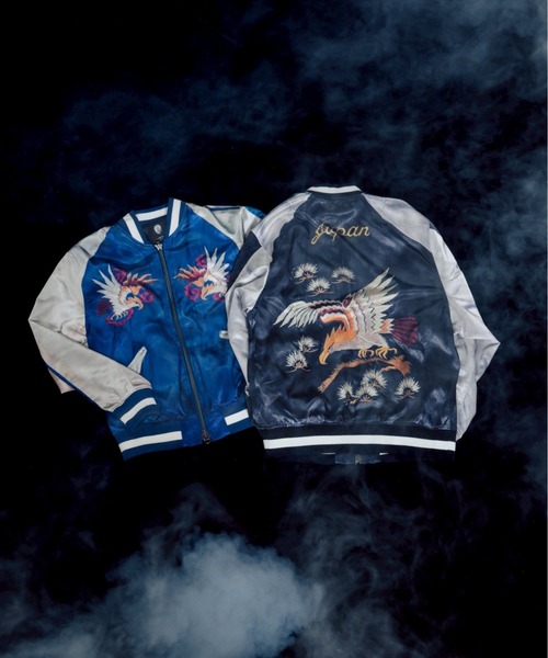 TALKING ABOUT THE ABSTRACTION（トーキング　アバウト　ジ　アブストラクション）の「TALKING ABOUT THE ABSTRACTION/トーキングアバウトジアブストラクション/EX SKA JKT（スカジャン・メンズ・ブラック/ブルー・M/L/XL）」の12枚目の写真