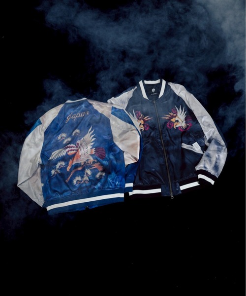 TALKING ABOUT THE ABSTRACTION（トーキング　アバウト　ジ　アブストラクション）の「TALKING ABOUT THE ABSTRACTION/トーキングアバウトジアブストラクション/EX SKA JKT（スカジャン・メンズ・ブラック/ブルー・M/L/XL）」の13枚目の写真