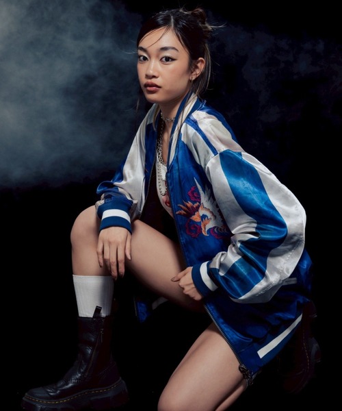 TALKING ABOUT THE ABSTRACTION（トーキング　アバウト　ジ　アブストラクション）の「TALKING ABOUT THE ABSTRACTION/トーキングアバウトジアブストラクション/EX SKA JKT（スカジャン・メンズ・ブラック/ブルー・M/L/XL）」の9枚目の写真