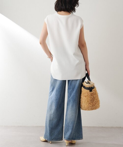 Whim Gazette（ウィムガゼット）の「Vガゼットノースリーブプルオーバー（シャツ/ブラウス・レディース・ブラック/オフホワイト・FREE）」の8枚目の写真