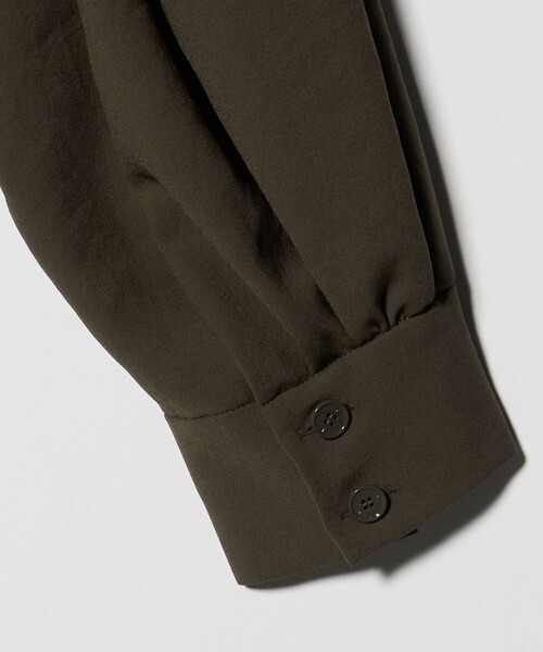 ASTRAET（アストラット）の「＜ASTRAET＞ジョーゼット ギャザー スタンドカラーブラウス（シャツ/ブラウス・レディース・モカ/オフホワイト・FREE）」の15枚目の写真