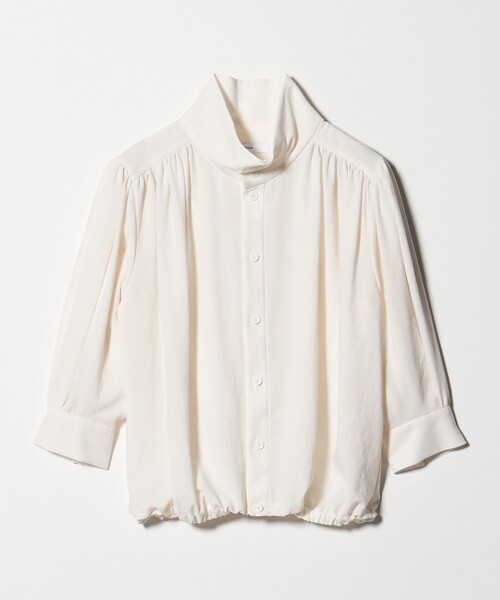 ASTRAET（アストラット）の「＜ASTRAET＞ジョーゼット ギャザー スタンドカラーブラウス（シャツ/ブラウス・レディース・モカ/オフホワイト・FREE）」の19枚目の写真