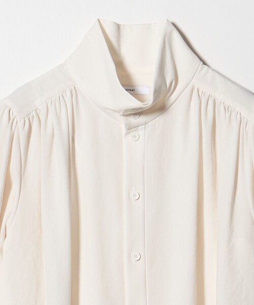ASTRAET（アストラット）の「＜ASTRAET＞ジョーゼット ギャザー スタンドカラーブラウス（シャツ/ブラウス・レディース・モカ/オフホワイト・FREE）」の20枚目の写真