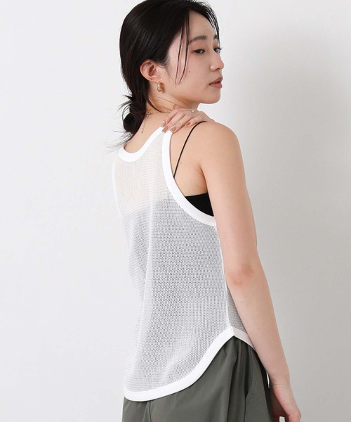 Gready Brilliant(グレディブリリアン)の「綿メッシュタンク(Tシャツ/カットソー・レディース・オフホワイト/グレイッシュベージュ・38)」の9枚目の写真