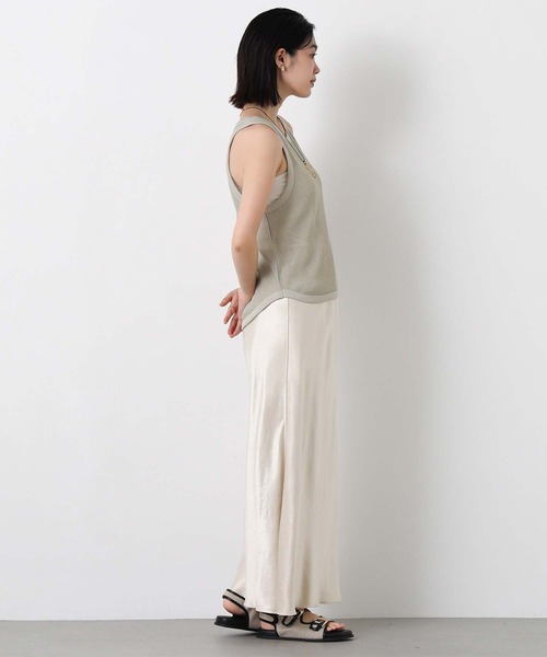 Gready Brilliant(グレディブリリアン)の「綿メッシュタンク(Tシャツ/カットソー・レディース・オフホワイト/グレイッシュベージュ・38)」の13枚目の写真