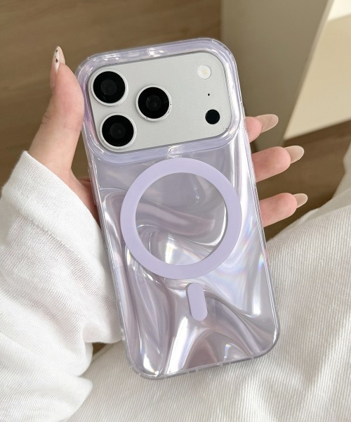 Fun & Daily(ファンアンドデイリー)の「MagSafe対応 Water ripples iPhone 16 17 Pro ProMax Case(スマホケース/カバー・レディース・オレンジ/パープル/シルバー/チャコールグレー・iPhone 17 Pro/iPhone 16 Pro/iPhone 17/iPhone 16/iPhone 17 Pro Max/iPhone 16 Pro Max)」の2枚目の写真