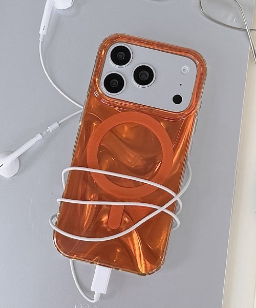 Fun & Daily(ファンアンドデイリー)の「MagSafe対応 Water ripples iPhone 16 17 Pro ProMax Case(スマホケース/カバー・レディース・オレンジ/パープル/シルバー/チャコールグレー・iPhone 17 Pro/iPhone 16 Pro/iPhone 17/iPhone 16/iPhone 17 Pro Max/iPhone 16 Pro Max)」の3枚目の写真