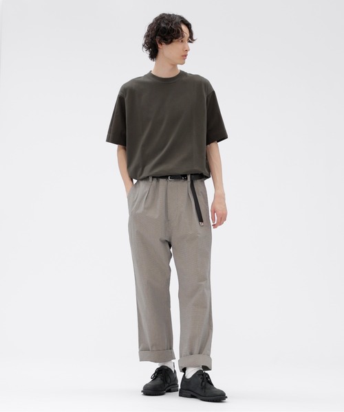 MHL.(エムエイチエル)の「GARMENT DYED COTTON JERSEY(Tシャツ/カットソー・メンズ・ホワイト/ダークグリーン/グレー・LARGE/MEDIUM)」の7枚目の写真