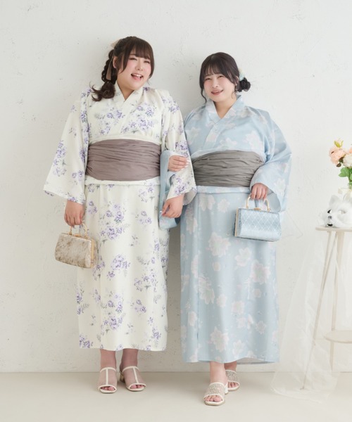 セール】【Louisy】【大きいサイズ】アソート花柄セパレート浴衣セット