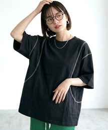 ステッチ配色ビッグTシャツ
