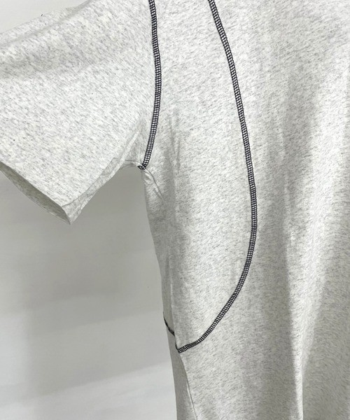 CRB(シーアールビー)の「ステッチ配色ビッグTシャツ(Tシャツ/カットソー・レディース・オートミール/ブラウン/ブラック・F)」の18枚目の写真
