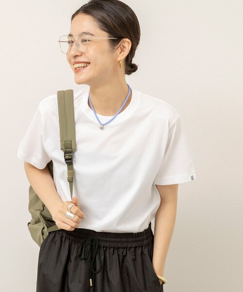 MAQWEL(マクウェル)の「【MAQWEL/マクウェル】ウォッシャブルコンパクトコーマTシャツ(Tシャツ/カットソー・レディース・グレイッシュベージュ/ホワイト/ブラウン/ネイビー・FREE)」の17枚目の写真