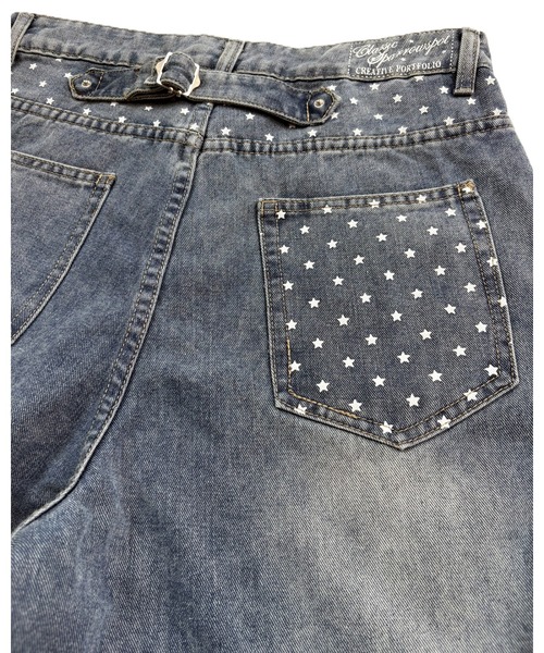 inst.ALL（インストール）の「バックベルトスタープリントデニムワイドパンツ（デニムパンツ・レディース・ブルー・S/M/L/3L）」の14枚目の写真