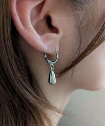 ニッケルフリー ニュアンスドロップフープピアス