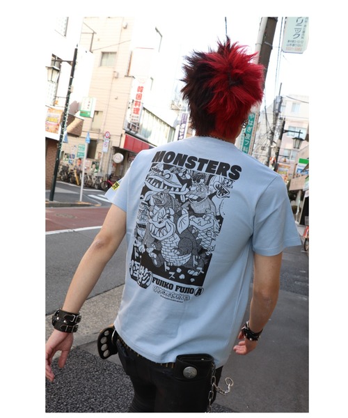 ハードコアチョコレート(ハードコアチョコレート)の「怪物くん(アラマ荘アシッドブルー)(Tシャツ/カットソー・メンズ・ダークブルー・XX-LARGE/X-LARGE/LARGE)」の2枚目の写真