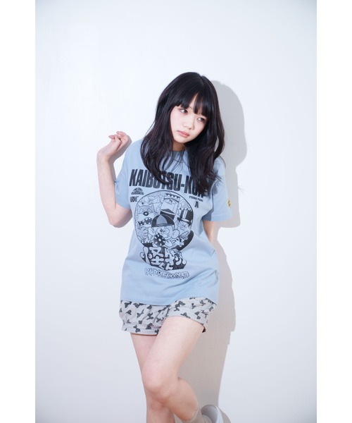 ハードコアチョコレート(ハードコアチョコレート)の「怪物くん(アラマ荘アシッドブルー)(Tシャツ/カットソー・メンズ・ダークブルー・XX-LARGE/X-LARGE/LARGE)」の6枚目の写真