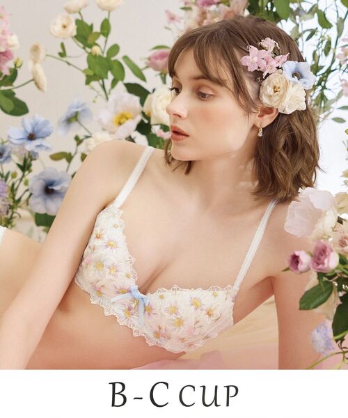 Risa Magli(リサマリ)の「アンネリー ブラジャー (B-C) <N Make Type>(ブラジャー・レディース・グレー/ホワイト/パープル・B65/C75/C70/C65/B75/B70)」の1枚目の写真
