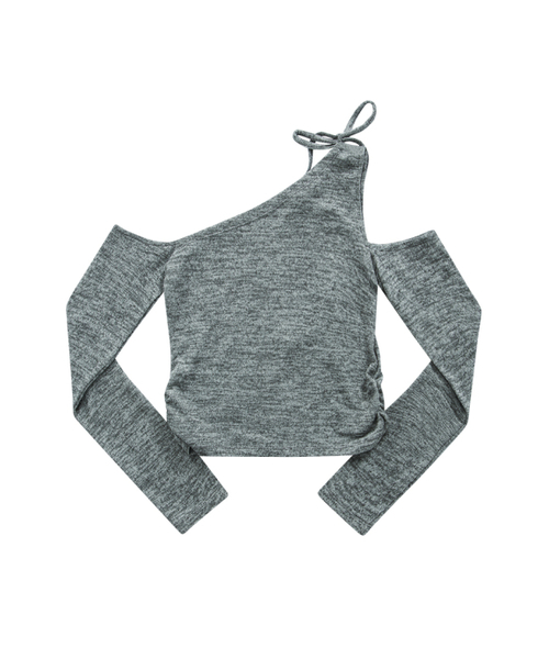 ASON（アズオン）の「MUSE CUT-OUT TEE / GRAY（Tシャツ/カットソー・レディース・その他・FREE）」の4枚目の写真
