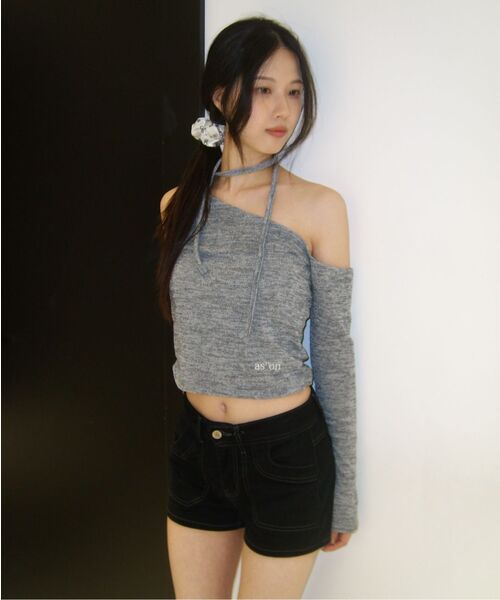 ASON（アズオン）の「MUSE CUT-OUT TEE / GRAY（Tシャツ/カットソー・レディース・その他・FREE）」の8枚目の写真