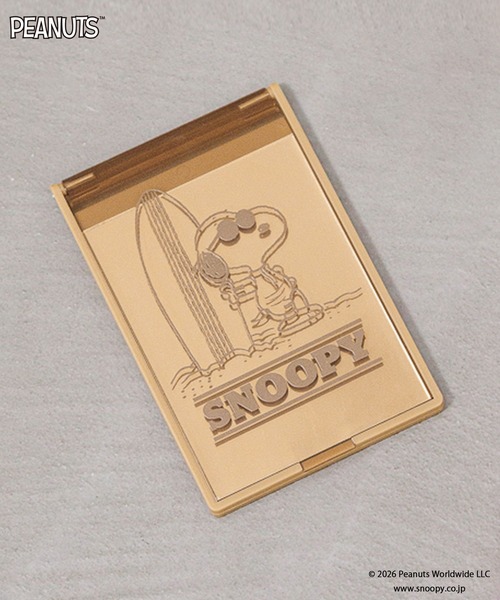 LOWRYS FARM(ローリーズファーム)の「【SNOOPY】ミニミラー 669428/GOODS(手鏡/メイクミラー・レディース・ベージュ/ブラック/ピンク・FREE)」の2枚目の写真
