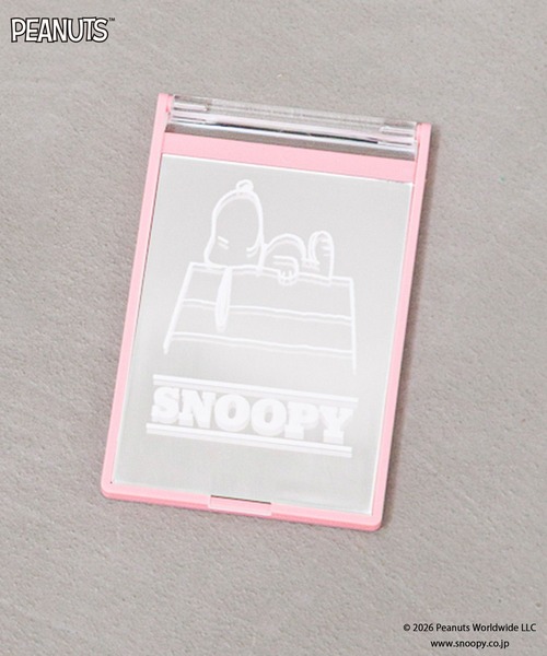 LOWRYS FARM(ローリーズファーム)の「【SNOOPY】ミニミラー 669428/GOODS(手鏡/メイクミラー・レディース・ベージュ/ブラック/ピンク・FREE)」の3枚目の写真