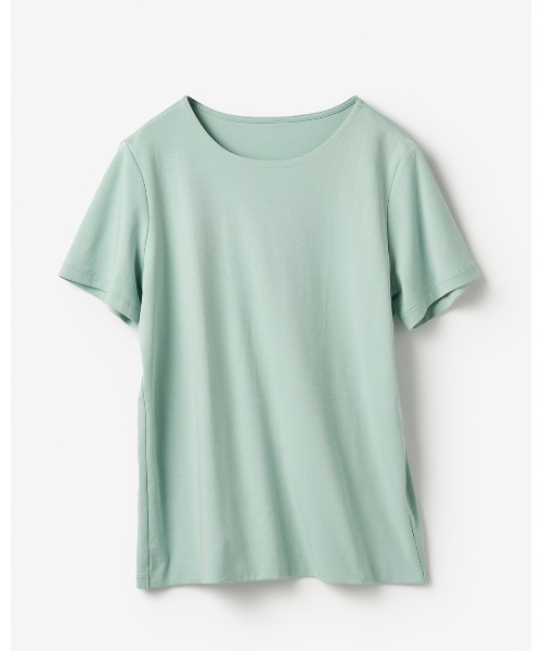 DoCLASSE（ ドゥクラッセ）の「【クルーネック・半袖／スーピマ・DoT】（Tシャツ/カットソー・レディース・グリーン/ブラック/ライトグレー/ホワイト・M/L）」の19枚目の写真