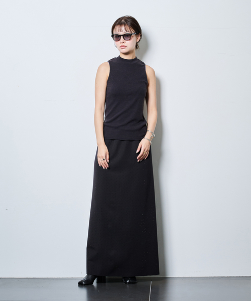CITYSHOP(シティーショップ)の「CRYSTAL DOT LONG スカート(スカート・レディース・グレー/ブラック・36/38)」の8枚目の写真