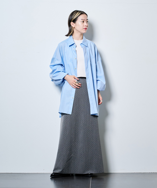 CITYSHOP(シティーショップ)の「CRYSTAL DOT LONG スカート(スカート・レディース・グレー/ブラック・36/38)」の9枚目の写真