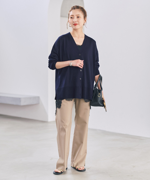 Spick & Span(スピックアンドスパン)の「《新色有り / 追加》18G カーディガン(カーディガン/ボレロ・レディース・ネイビー/ブラウン系その他/レッド・FREE)」の17枚目の写真