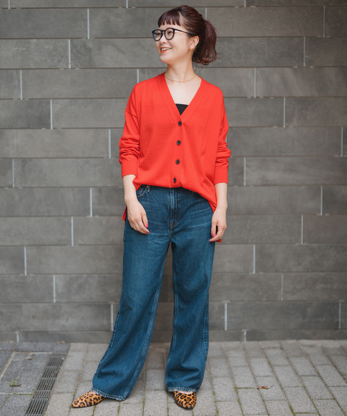 Spick & Span(スピックアンドスパン)の「《新色有り / 追加》18G カーディガン(カーディガン/ボレロ・レディース・ネイビー/ブラウン系その他/レッド・FREE)」の18枚目の写真