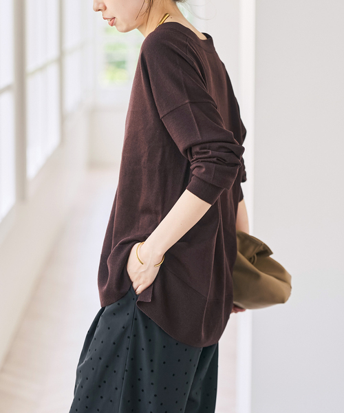 Spick & Span(スピックアンドスパン)の「《新色有り / 追加》18G カーディガン(カーディガン/ボレロ・レディース・ネイビー/ブラウン系その他/レッド・FREE)」の21枚目の写真